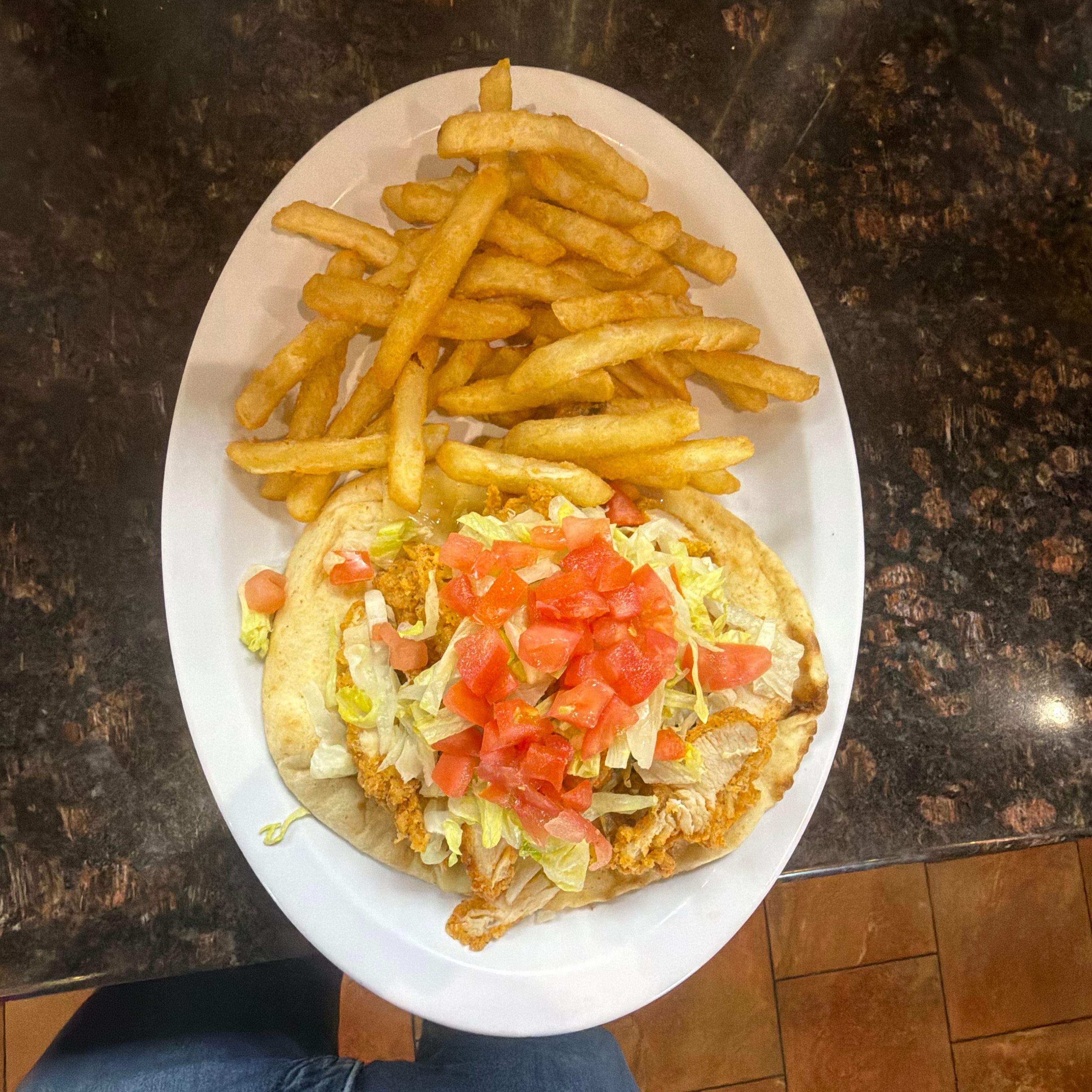 Chicken Finger Pita.