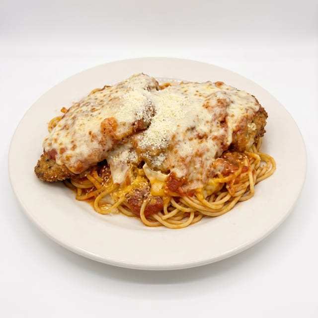 Chicken or Veal Parmigiana.