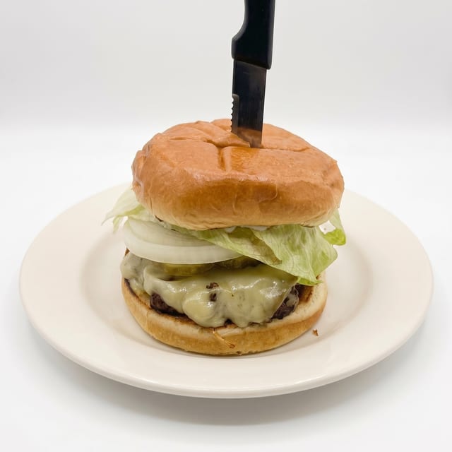 Mushroom & Swiss Burger.